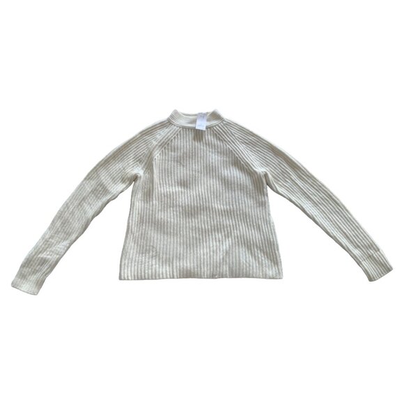 NWT BANANA REPUBLIC Womens' Ivory Ribbed Raglan Chunky Sweater Sz Small - Picture 4 of 7